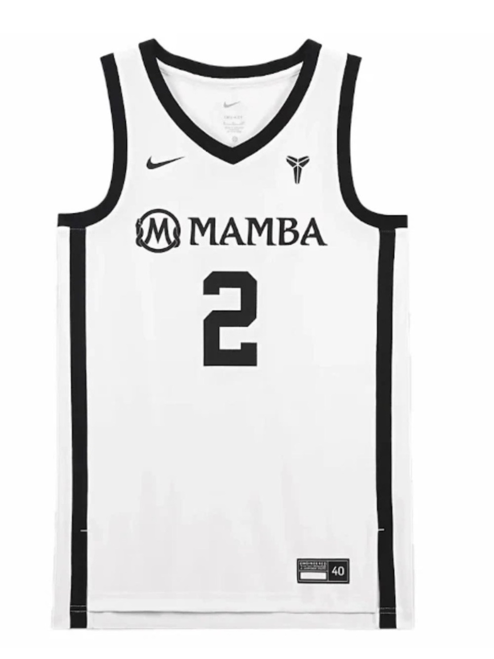 NWT NIKE Gigi Bryant Mambacita Basketball Jersey 'White Black' Size XL